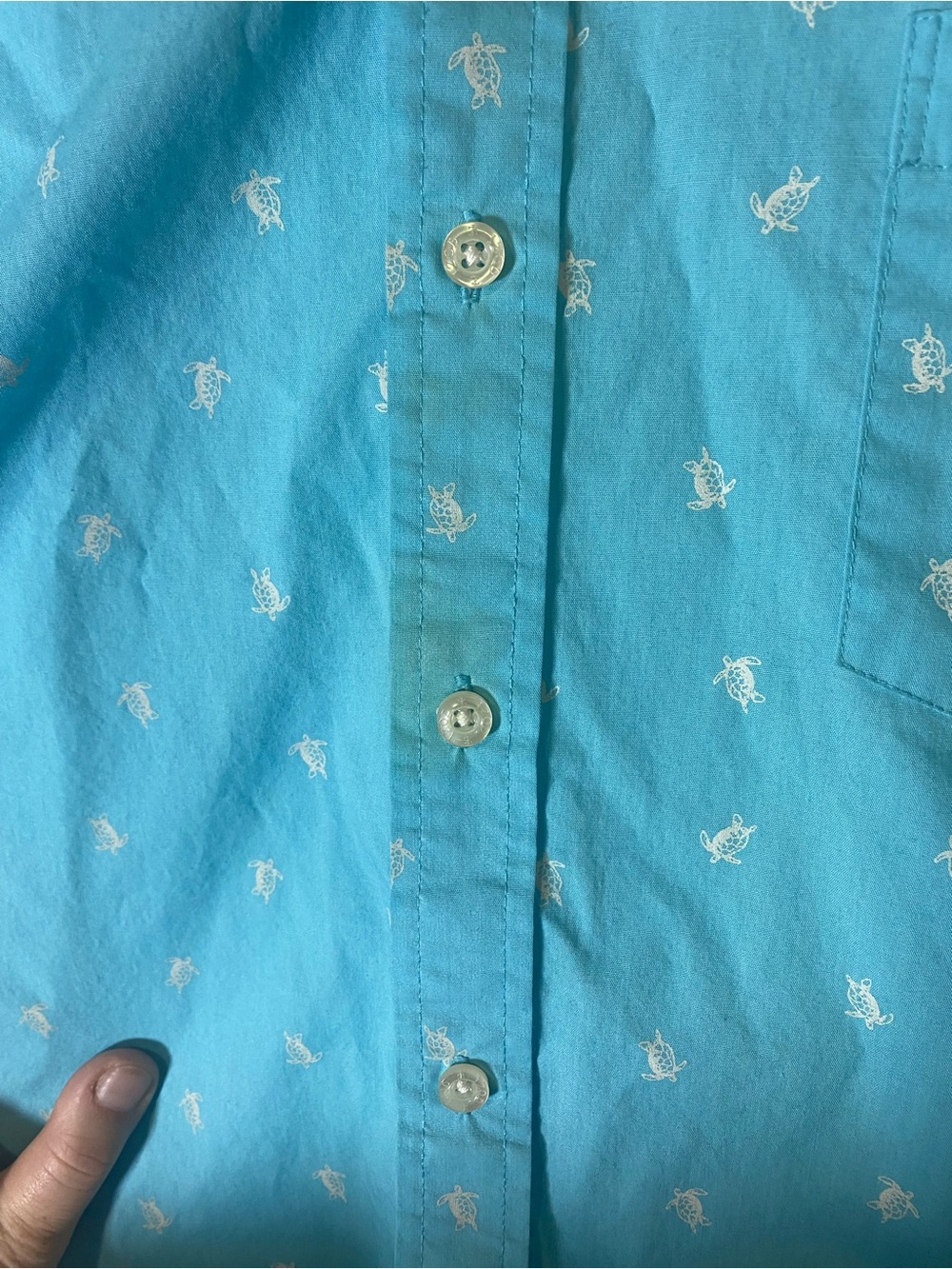 IZOD SeaTurtle Print Button Down Shirt Men XL Coastal Preppy Beach Vacation - Picture 7 of 7